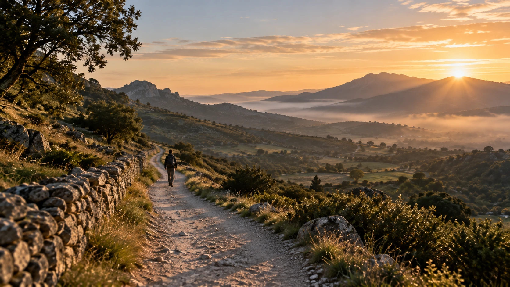 duración de un despertar espiritual representada como un camino