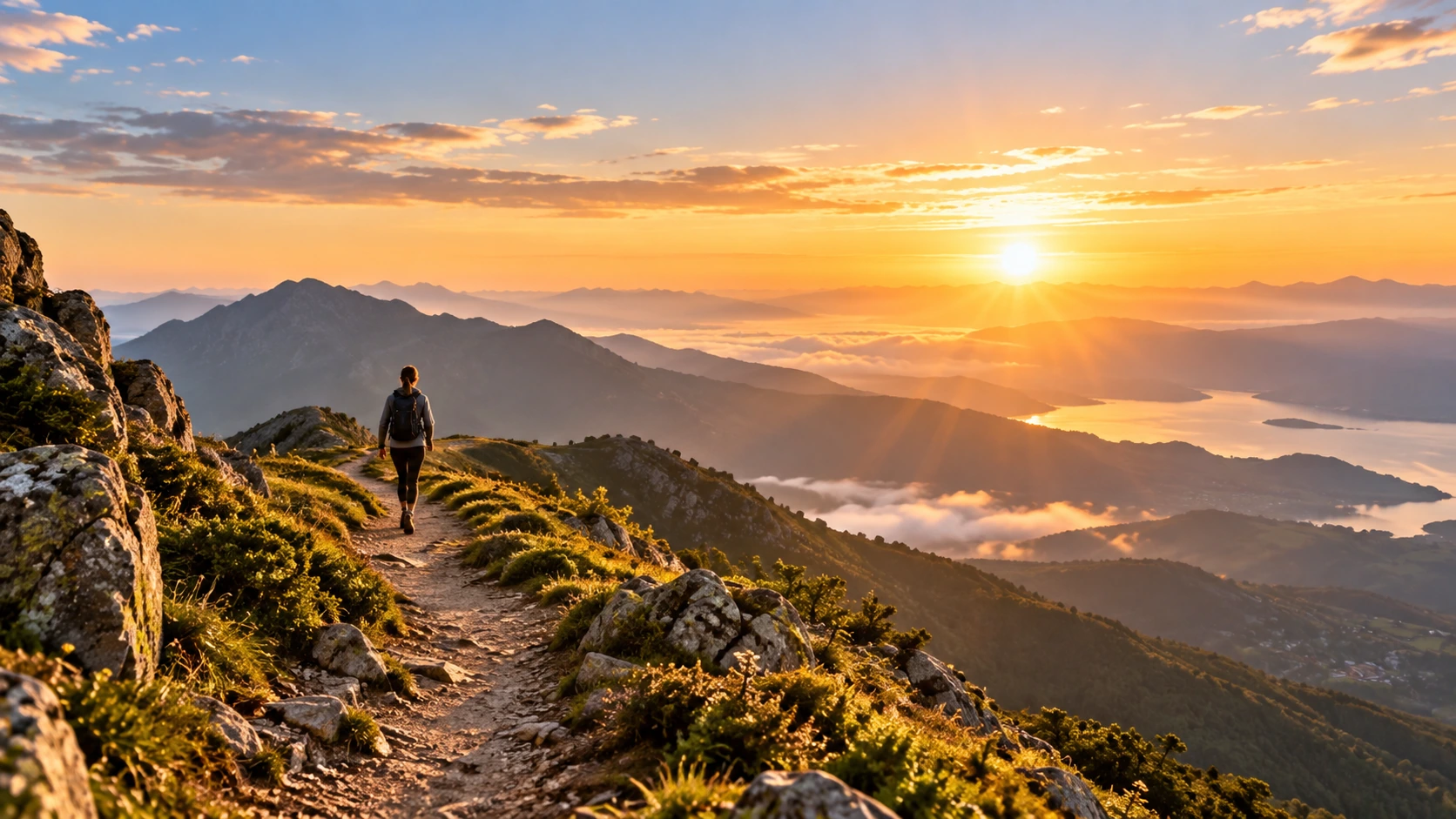 camino hacia el horizonte como símbolo del crecimiento y desarrollo espiritual