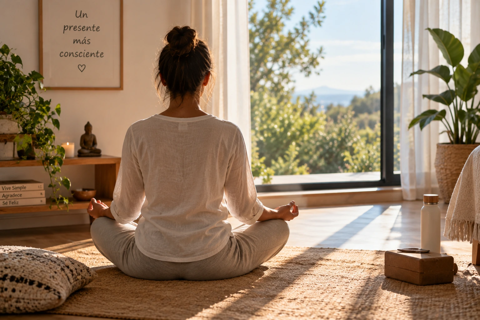 persona practicando meditación como parte de su camino espiritual